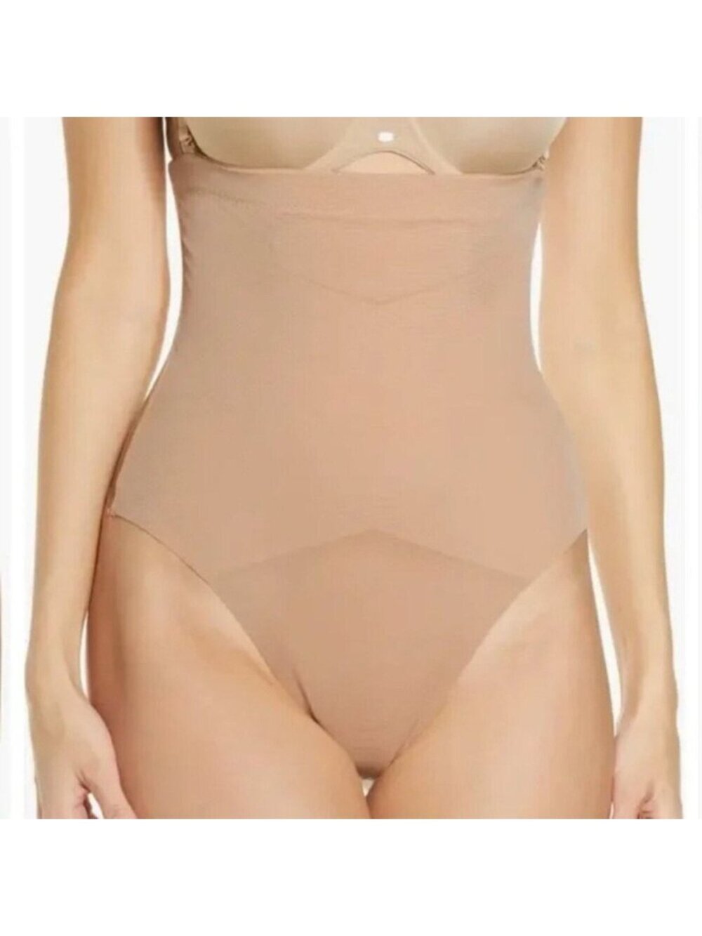 Honeylove Super Power Thong Seamless Sculpting Nude Large NWOT